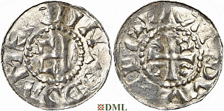 Денарий, Германия, Саксония, Thietmar (†1048), м.д. Munzstatte? (Niederelbe), Dbg. 1289
