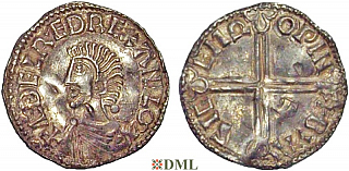Денарий, Англия, Æthelred II (978-1016), м.д. Winchester, монетарий Beorthsige, North 774