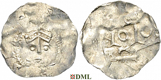 Денарий, Германия, Нижняя Лотарингия, Heinrich II (1002-1024), м.д. Tiel, Ilisch 2000, 3.4