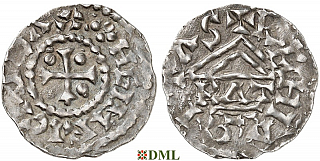 Денарий, Германия, Бавария, Heinrich I (948-955), м.д. Regensburg, монетарий RAT, Hahn 1976, 10k1