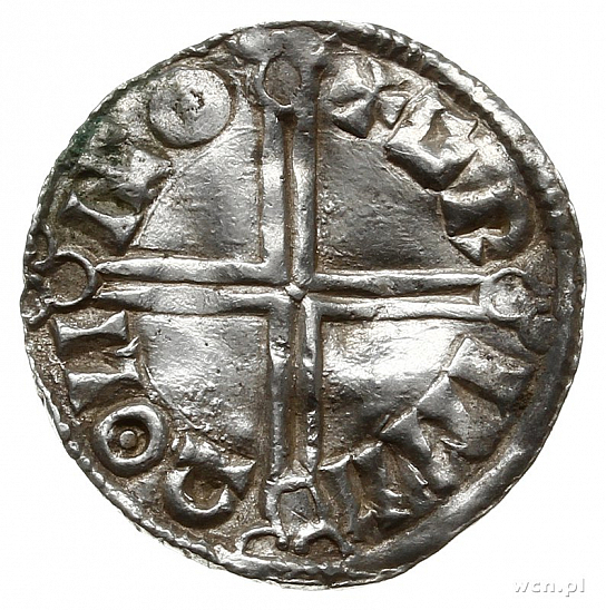 Денарий, Англия, Æthelred II (978-1016), м.д. Lincoln, монетарий Grim, North 774