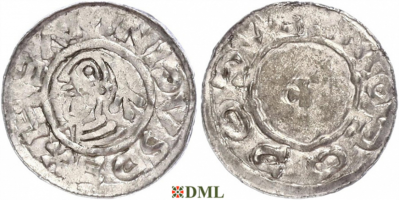 Денарий, Германия, Саксония, Udo I (1034-1057), м.д. Stade, Dbg. 1610