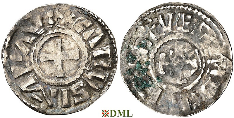 Денье, Каролинги, Charles le Chauve (840-877), м.д. Nevers, Depeyrot 701