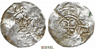 Денарий, Германия, Швабия, Hg. Ernest II (1012-1030), м.д. Zurich, Dbg.