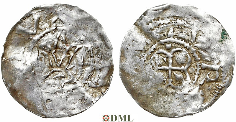 Денарий, Германия, Швабия, Hg. Ernest II (1012-1030), м.д. Zurich, Dbg.