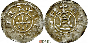 Денарий, Германия, Саксония, K. Otton III (996-1002), м.д. Goslar, type OAP