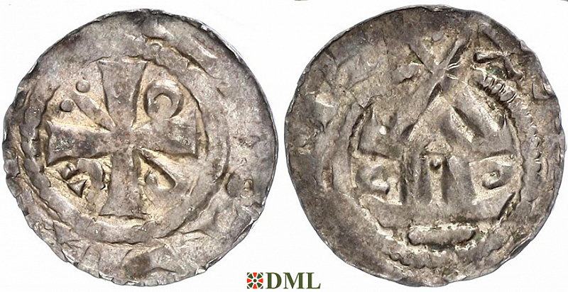 Денарий, Германия, Саксония, Anonymous bishop, м.д. Gittelde, Dbg. 1220