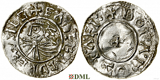 Денарий, Англия, Edward the Martyr (975–978), м.д. Stamford, монетарий Boga, North 763