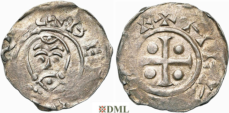 Денарий, Германия, Нижняя Лотарингия, Bernold (1046-1054), м.д. Deventer,  Ilisch 2000, 1.13-1.15