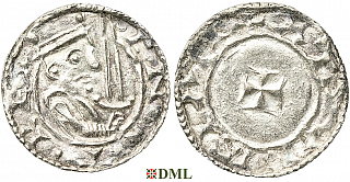 Денарий, Дания, Canute IV (1080-1086), м.д. Lund, Hbg. 9