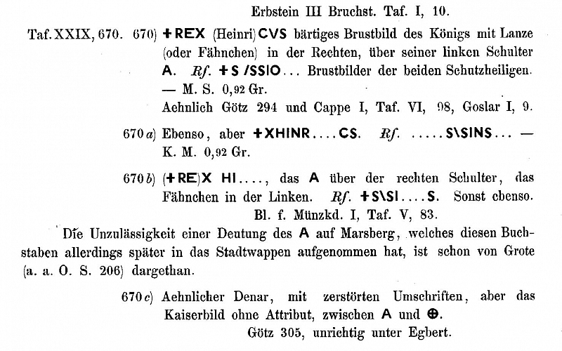 Денарий, Германия, Саксония, Heinrich IV (1056-1084), м.д. Goslar, Dbg. 670