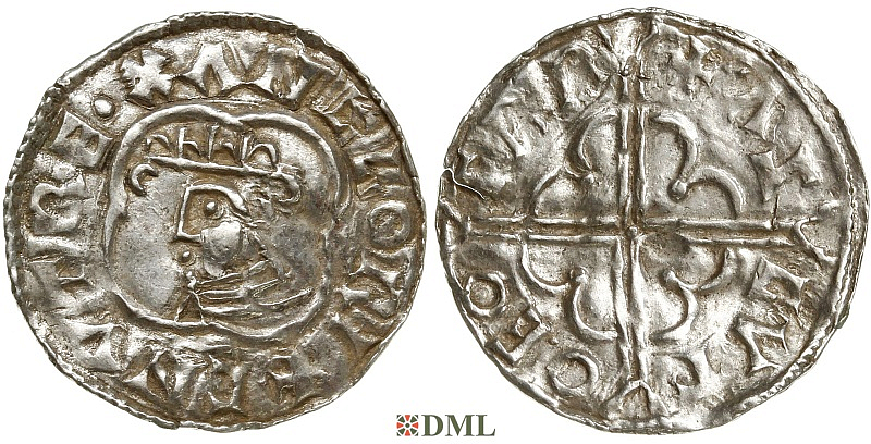 Денарий, Англия, Cnut (1016-1035), м.д. York, монетарий Asgut, North 781