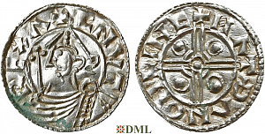 Денарий, Англия, Cnut  (1016-1035), м.д. Lincoln, монетарий Matathan, North 787
