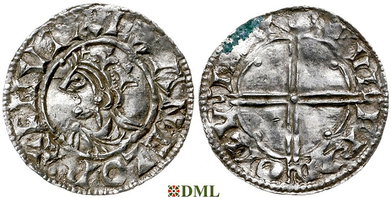 Денарий, Англия, Cnut (1016-1035), м.д. London, монетарий Wulfred, North 781