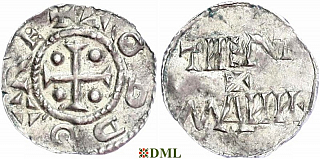 Денарий, Германия, Саксония, Otto III (983-1002), м.д. Dortmund, Dbg. 743