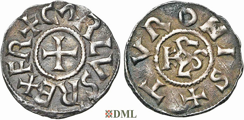 Денье, Каролинги, Charlemagne (768-814), м.д. Tours, Depeyrot 1032