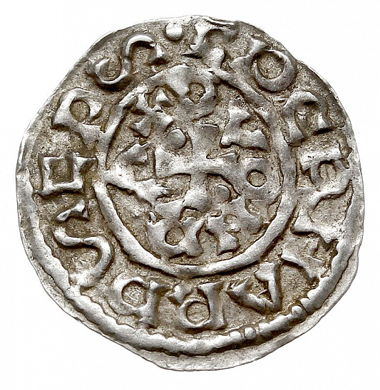 Денарий, Германия, Швабия, Eberhard I (1029-1047), м.д. Augsburg, Hahn 1976, 150
