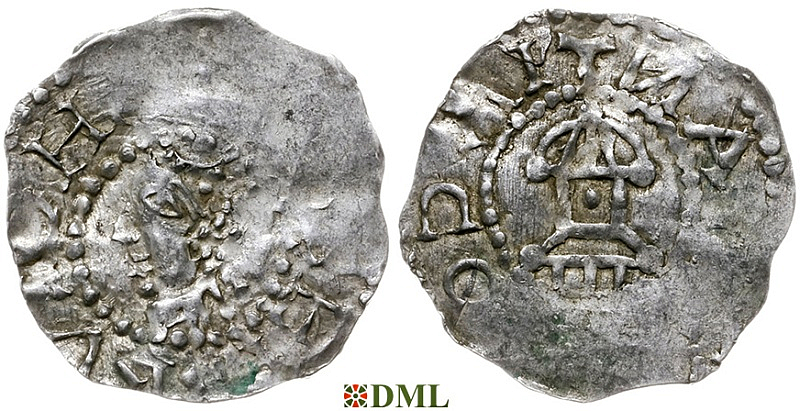 Денарий, Германия, Швабия, Ruthard (1018-1022), м.д. Konstanz, Dbg 1014