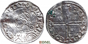 Денарий, Дания, Magnus I (1042-1047), м.д. Lund, Hbg. 6
