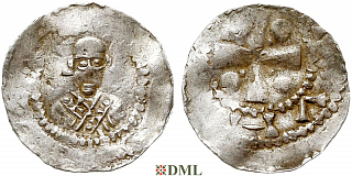 Денарий, Германия, Франкония, EB. Willigis (975-1011), м.д. Mainz, Dbg. 802