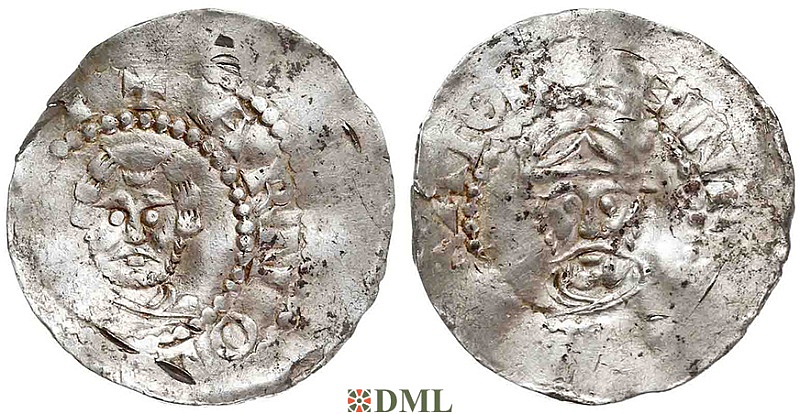 Денарий, Германия, Франкония, B. Arnold (1044-1065), м.д. Worms, Dbg. 851