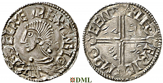 Денарий, Англия, Æthelred II (978-1016), м.д. Canterbury, монетарий Leofric, North 774