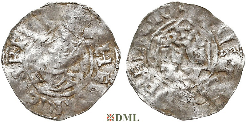 Денарий, Германия, Нижняя Лотарингия, Heinrich II (1002-1024), м.д. Utrecht, Ilisch 2000, 10.1