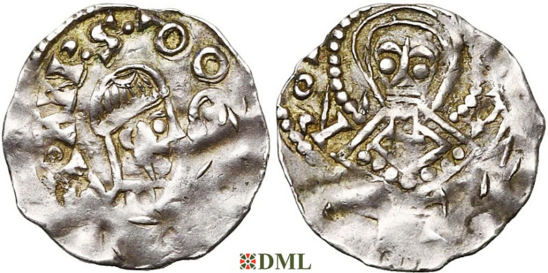 Денарий, Германия, Нижняя Лотарингия, Anonymous bishop, м.д. Huy, Ilisch 2014, 33.27