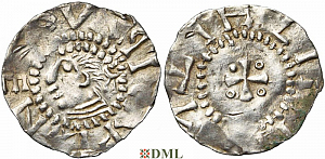 Денарий, Германия, Саксония, Heinrich II (1002-1024), м.д. Dortmund, Dbg. 752