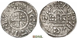 Денарий, Германия, Бавария, Heinrich II (1002-1024), м.д. Regensburg, монетарий ENCO, Hahn 1976, 27d9
