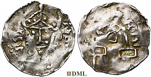 Денарий, Германия, Нижняя Лотарингия, Heinrich III (1039-1056), м.д. Maastricht, Ilisch 2014, 40.23
