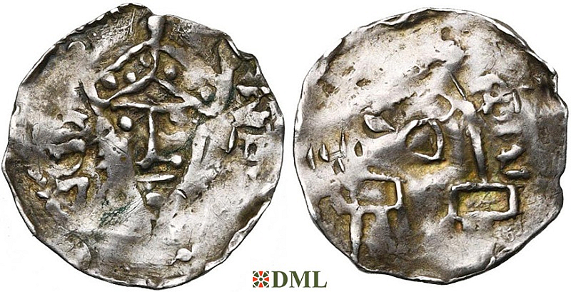 Денарий, Германия, Нижняя Лотарингия, Heinrich III (1039-1056), м.д. Maastricht, Ilisch 2014, 40.23