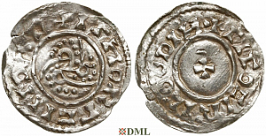 Денарий, Дания, Knut (1018-1035), м.д. Roskilde, Hbg. 33