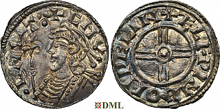 Денарий, Англия, Cnut  (1016-1035), м.д. Wallingford, монетарий Ælfwine, North 790
