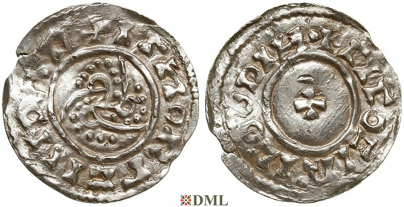 Денарий, Дания, Knut (1018-1035), м.д. Roskilde, Hbg. 33