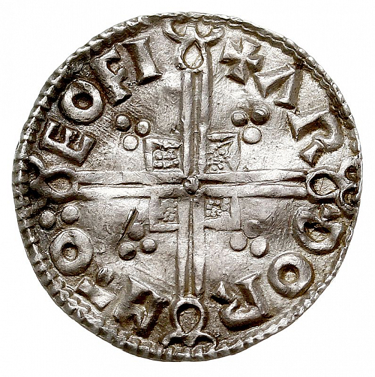 Денарий, Англия, Æthelred II (978-1016), м.д. York, монетарий Arnthor, North 775