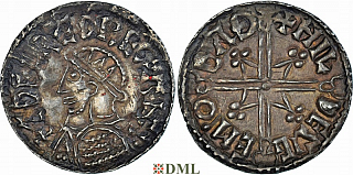 Денарий, Англия, Æthelred II (978-1016), м.д. Bath, монетарий , North 775