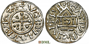 Денарий, Германия, Бавария, Heinrich II (1002-1024), м.д. Nabburg, монетарий IICIV, Hahn 1976, 74a1
