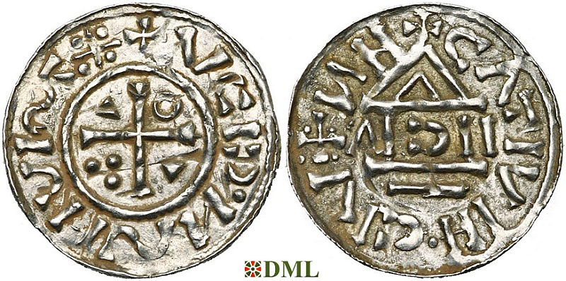 Денарий, Германия, Бавария, Heinrich II (1002-1024), м.д. Nabburg, монетарий IICIV, Hahn 1976, 74a1