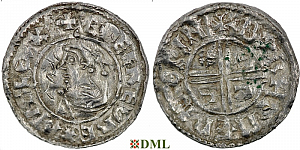 Денарий, Англия, Æthelred II (978-1016), м.д. Winchester, монетарий Beorhtmær, North 773/770