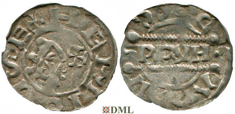 Денарий, Германия, Нижняя Лотарингия, Bruno III (1050-1057), м.д. Dokkum, Ilisch 2000, 21.19