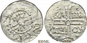 Денарий, Германия, Нижняя Лотарингия, Gf. Hermann (1020-1051), м.д. Emden, Dbg. 772