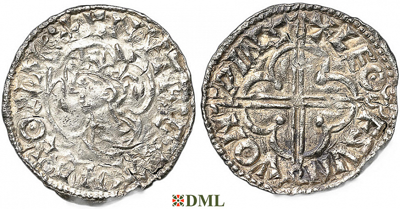 Денарий, Англия, Cnut (1016-1035), м.д. Winchester, монетарий -, North 781