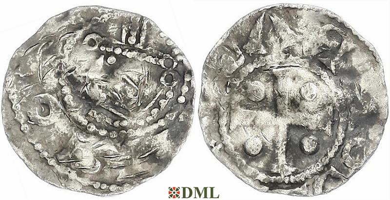 Денарий, Германия, Саксония, Konrad II (1024-1039), м.д. Dortmund, Dbg. 754