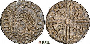 Денарий, Англия, Harold I (1035-1040), м.д. Chester, монетарий Wulstan, North 803