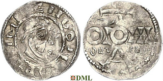 Денарий, Германия, Нижняя Лотарингия, Konrad II (1027-1039), м.д. Nijmegen-Tiel, Ilisch 2000, 8.17