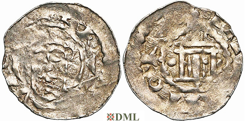 Денарий, Германия, Швабия, B. Hermann (1048-1065), м.д. Strassburg, Dbg. 1604