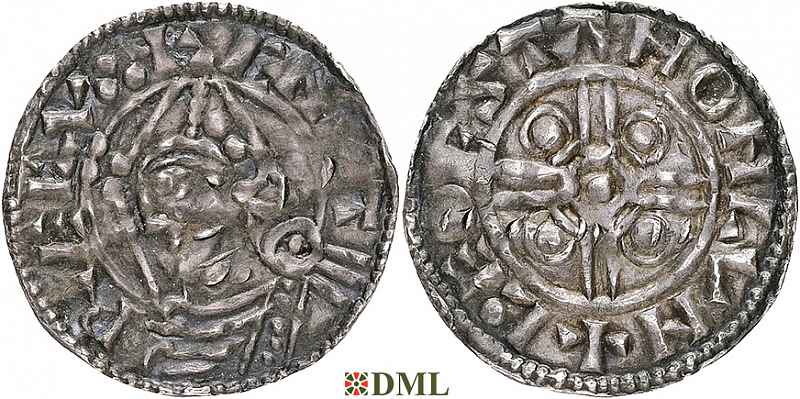 Денарий, Англия, Cnut (1016-1035), м.д. London, монетарий Leofstan, North 787