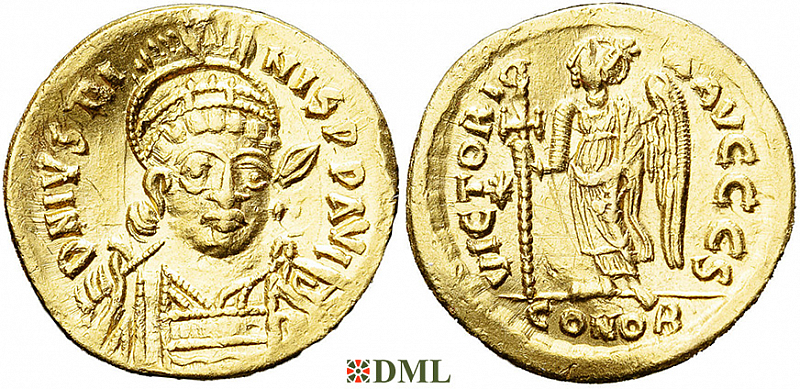 Солид, Византия, Justin I (518-527), м.д. Constantinople