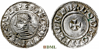 Денарий, Англия, Æthelred II (978-1016), м.д. London, монетарий Goda, North 777